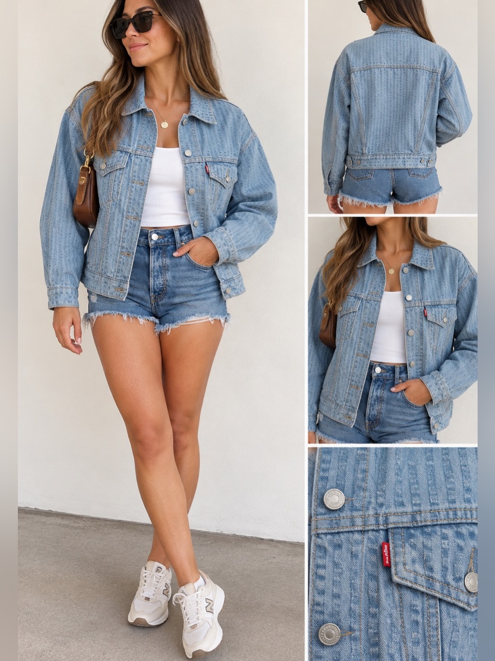 Levi’s Premium 90s Trucker Denim Jacket XS Light Wash Vintage Style
